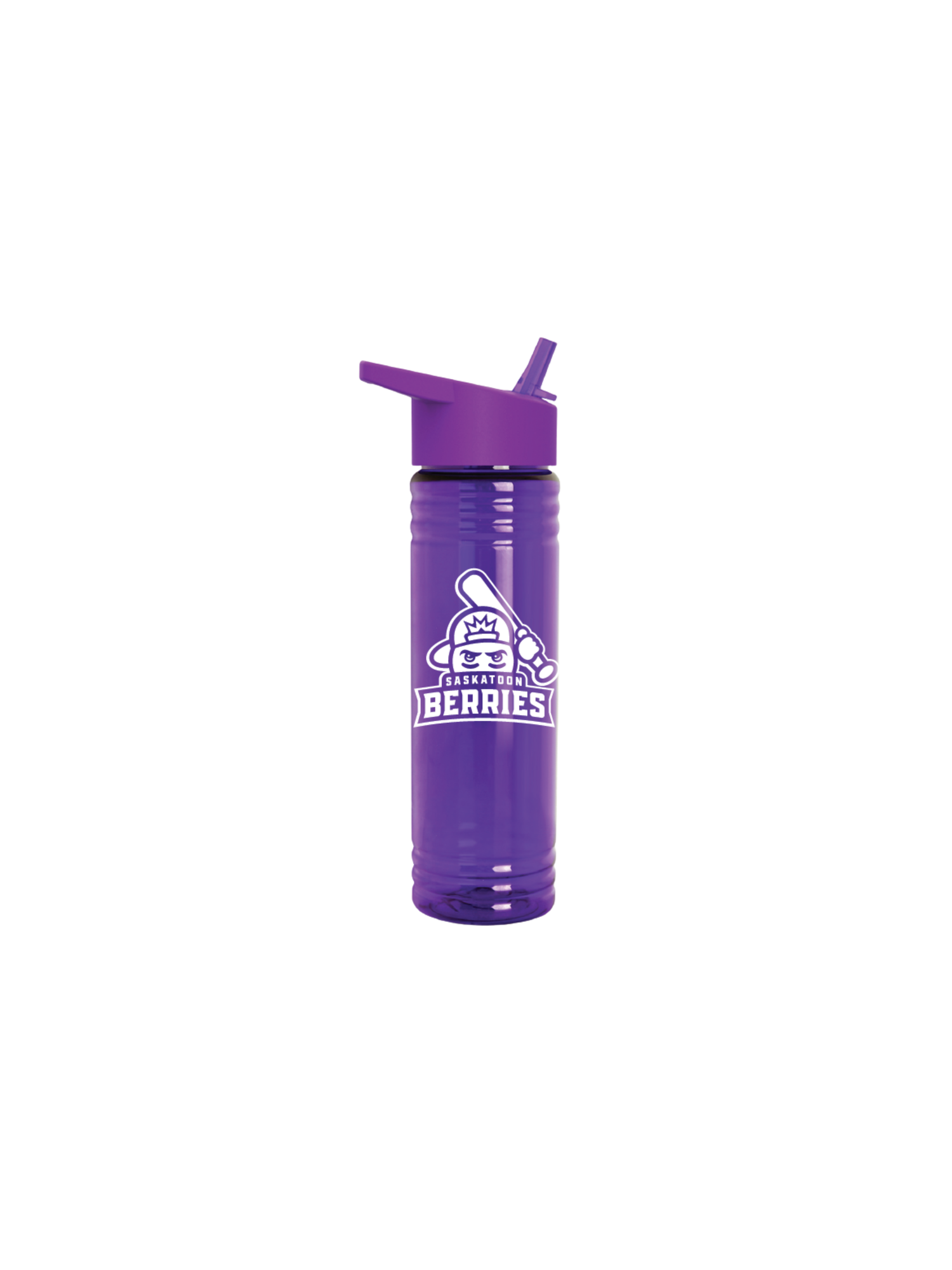 Berries 24oz Water Bottle with Flip-Straw Lid