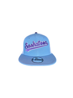 Berries Adult NE 950 Flat Brim Blue Berry Script Mesh Hat