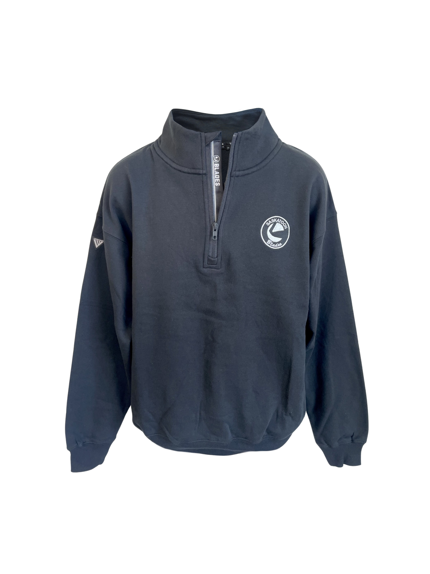 Blades Adult LW Classic Monochrome 1/4 Zip Unzipped