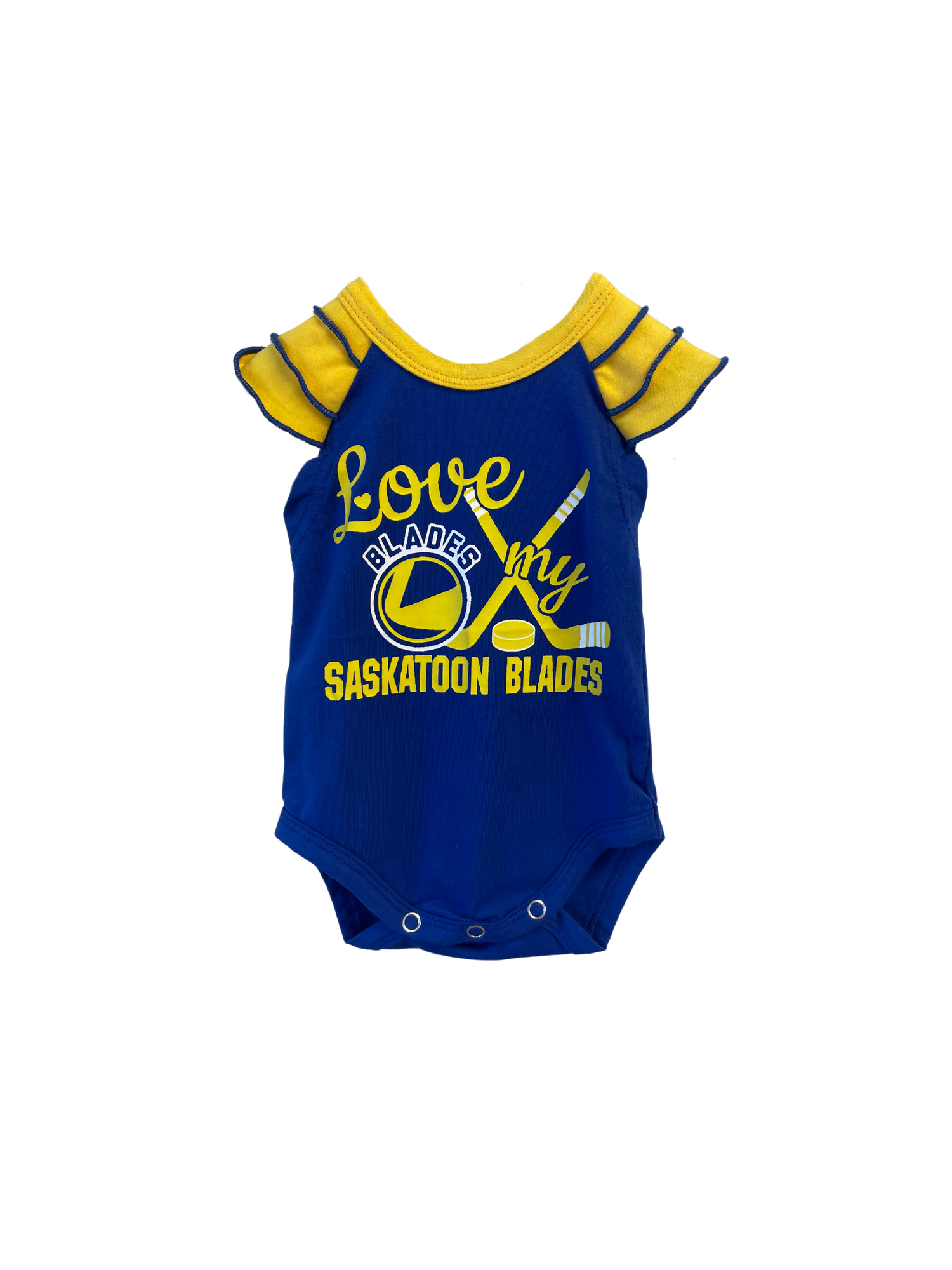 Blades Child Ruffle Sleeve Onesie