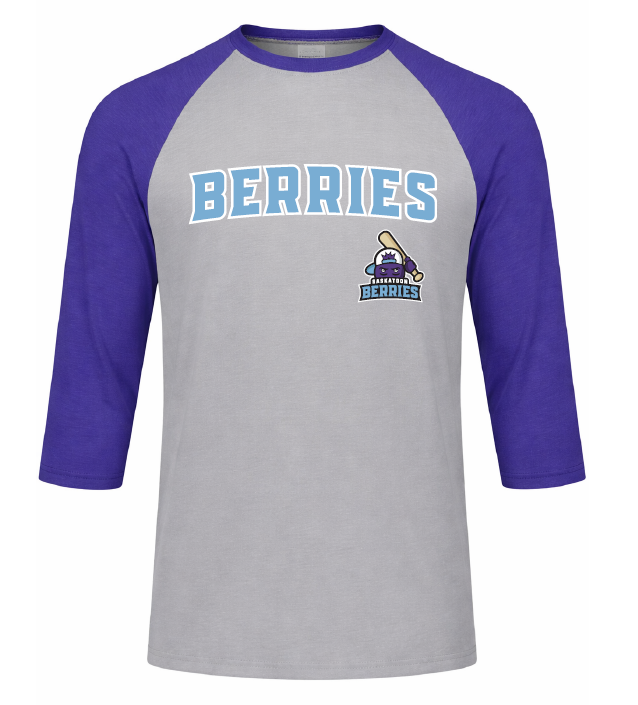 Berries Adult 3/4 Length Script T-Shirt